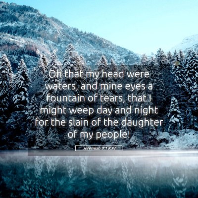 Picture 05 - Jeremiah 9:1 KJV - Oh that my head were waters, and mine eyes a - Bible Verse Picture