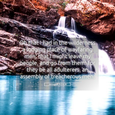 Picture 05 - Jeremiah 9:2 KJV - Oh that I had in the wilderness a lodging place - Bible Verse Picture