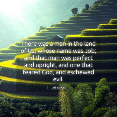 Picture 05 - Job 1:1 KJV - There was a man in the land of Uz, whose name was - Bible Verse Picture