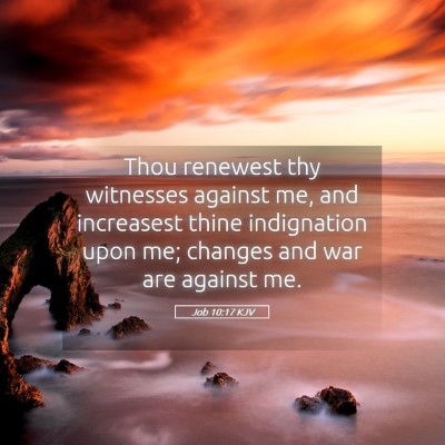 Picture 05 - Job 10:17 KJV - Thou renewest thy witnesses against me, and - Bible Verse Picture