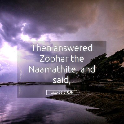 Picture 05 - Job 11:1 KJV - Then answered Zophar the Naamathite, and - Bible Verse Picture