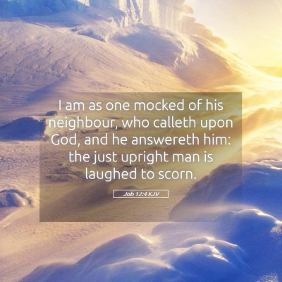 Picture 05 - Job 12:4 KJV - I am as one mocked of his neighbour, who calleth - Bible Verse Picture