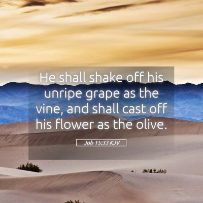 Picture 05 - Job 15:33 KJV - He shall shake off his unripe grape as the vine, - Bible Verse Picture