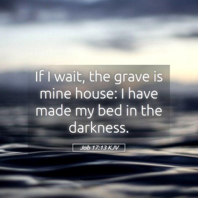 Picture 05 - Job 17:13 KJV - If I wait, the grave is mine house: I have made - Bible Verse Picture