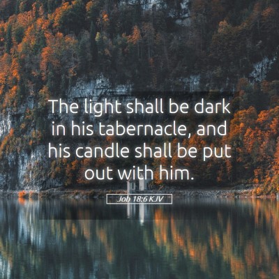 Picture 05 - Job 18:6 KJV - The light shall be dark in his tabernacle, and - Bible Verse Picture