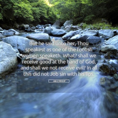 Picture 05 - Job 2:10 KJV - But he said unto her, Thou speakest as one of the - Bible Verse Picture