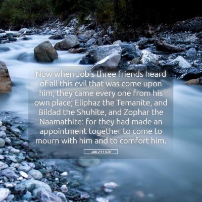 Picture 05 - Job 2:11 KJV - Now when Job's three friends heard of all this - Bible Verse Picture