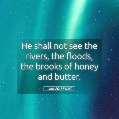 Picture 05 - Job 20:17 KJV - He shall not see the rivers, the floods, the - Bible Verse Picture