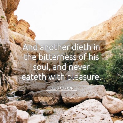 Picture 05 - Job 21:25 KJV - And another dieth in the bitterness of his soul, - Bible Verse Picture
