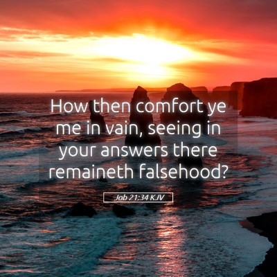 Picture 05 - Job 21:34 KJV - How then comfort ye me in vain, seeing in your - Bible Verse Picture