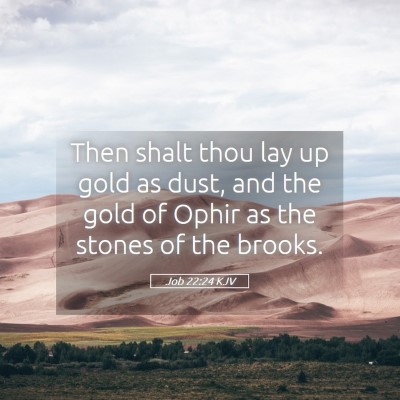 Picture 05 - Job 22:24 KJV - Then shalt thou lay up gold as dust, and the gold - Bible Verse Picture