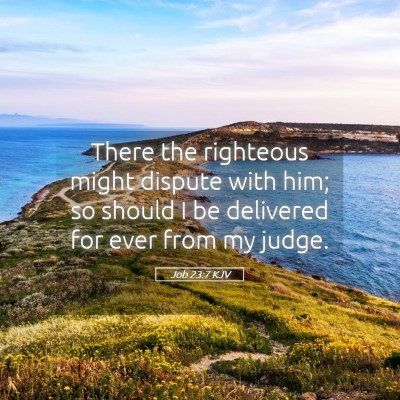 Picture 05 - Job 23:7 KJV - There the righteous might dispute with him; so - Bible Verse Picture