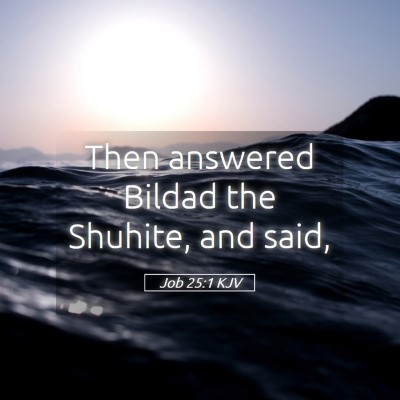 Picture 05 - Job 25:1 KJV - Then answered Bildad the Shuhite, and - Bible Verse Picture