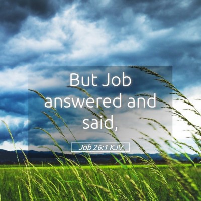 Picture 05 - Job 26:1 KJV - But Job answered and - Bible Verse Picture
