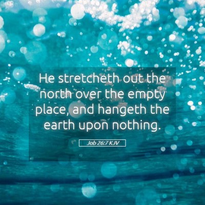 Picture 05 - Job 26:7 KJV - He stretcheth out the north over the empty place, - Bible Verse Picture