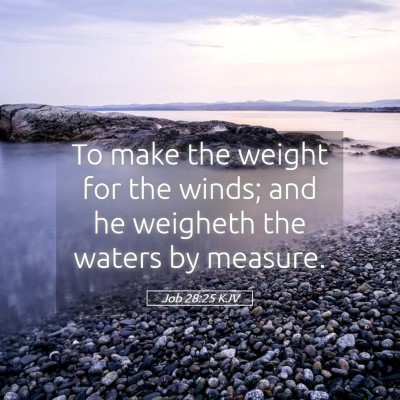 Picture 05 - Job 28:25 KJV - To make the weight for the winds; and he weigheth - Bible Verse Picture