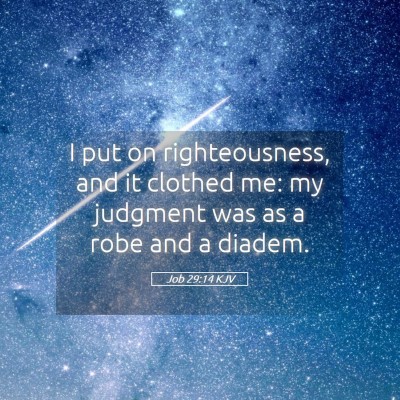 Picture 05 - Job 29:14 KJV - I put on righteousness, and it clothed me: my - Bible Verse Picture