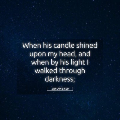 Picture 05 - Job 29:3 KJV - When his candle shined upon my head, and when by - Bible Verse Picture