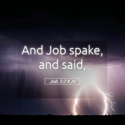 Picture 05 - Job 3:2 KJV - And Job spake, and - Bible Verse Picture
