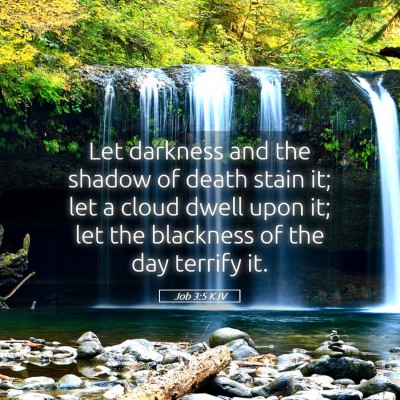 Picture 05 - Job 3:5 KJV - Let darkness and the shadow of death stain it; - Bible Verse Picture