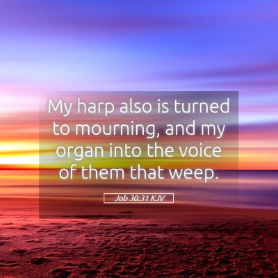 Picture 05 - Job 30:31 KJV - My harp also is turned to mourning, and my organ - Bible Verse Picture