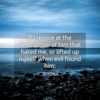 Picture 05 - Job 31:29 KJV - If I rejoice at the destruction of him that hated - Bible Verse Picture