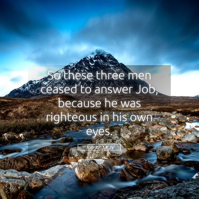Picture 05 - Job 32:1 KJV - So these three men ceased to answer Job, because - Bible Verse Picture