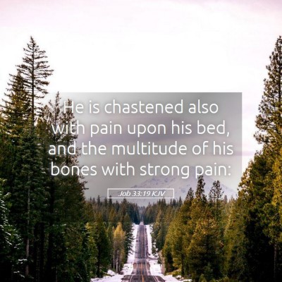 Picture 05 - Job 33:19 KJV - He is chastened also with pain upon his bed, and - Bible Verse Picture