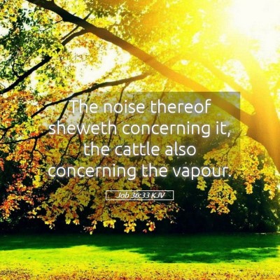 Picture 05 - Job 36:33 KJV - The noise thereof sheweth concerning it, the - Bible Verse Picture
