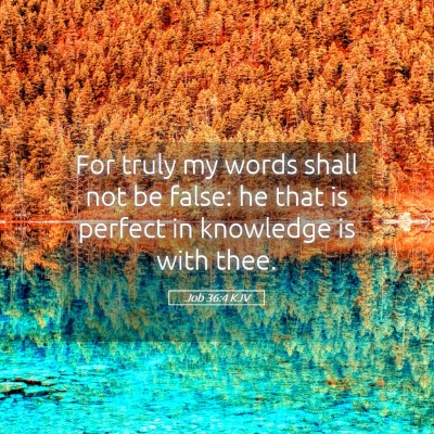 Picture 05 - Job 36:4 KJV - For truly my words shall not be false: he that is - Bible Verse Picture