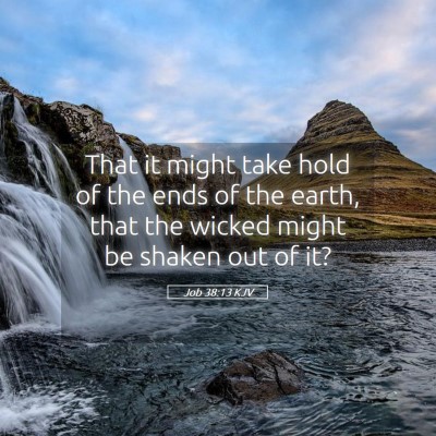 Picture 05 - Job 38:13 KJV - That it might take hold of the ends of the earth, - Bible Verse Picture