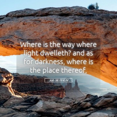 Picture 05 - Job 38:19 KJV - Where is the way where light dwelleth? and as for - Bible Verse Picture