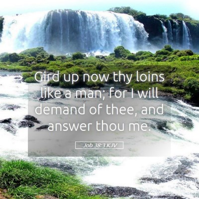 Picture 05 - Job 38:3 KJV - Gird up now thy loins like a man; for I will - Bible Verse Picture