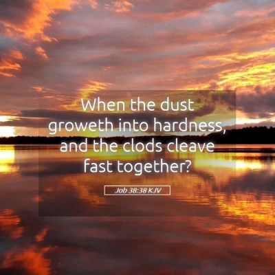 Picture 05 - Job 38:38 KJV - When the dust groweth into hardness, and the - Bible Verse Picture