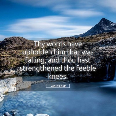 Picture 05 - Job 4:4 KJV - Thy words have upholden him that was falling, and - Bible Verse Picture