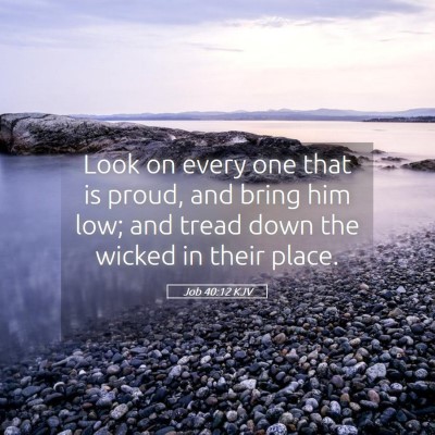 Picture 05 - Job 40:12 KJV - Look on every one that is proud, and bring him - Bible Verse Picture