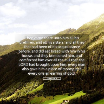 Picture 05 - Job 42:11 KJV - Then came there unto him all his brethren, and - Bible Verse Picture