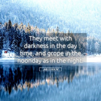 Picture 05 - Job 5:14 KJV - They meet with darkness in the day time, and - Bible Verse Picture