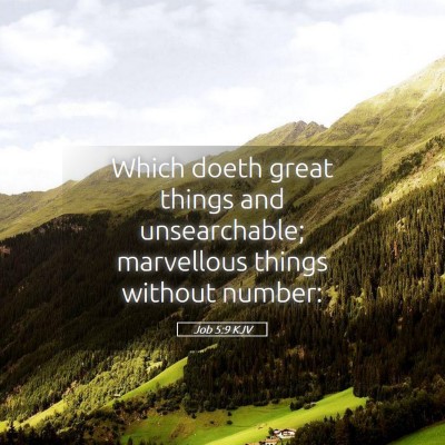 Picture 05 - Job 5:9 KJV - Which doeth great things and unsearchable; - Bible Verse Picture