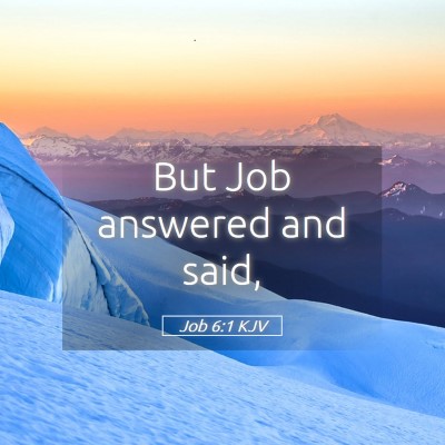 Picture 05 - Job 6:1 KJV - But Job answered and - Bible Verse Picture