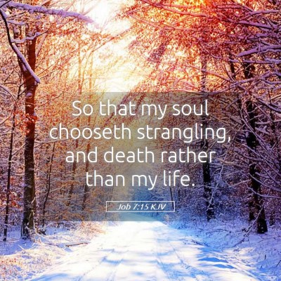 Picture 05 - Job 7:15 KJV - So that my soul chooseth strangling, and death - Bible Verse Picture