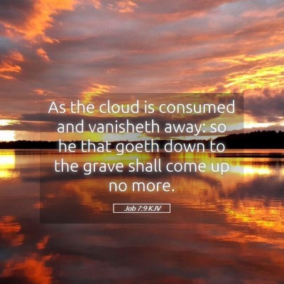 Picture 05 - Job 7:9 KJV - As the cloud is consumed and vanisheth away: so - Bible Verse Picture