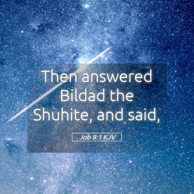 Picture 05 - Job 8:1 KJV - Then answered Bildad the Shuhite, and - Bible Verse Picture