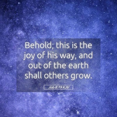 Picture 05 - Job 8:19 KJV - Behold, this is the joy of his way, and out of - Bible Verse Picture