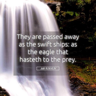 Picture 05 - Job 9:26 KJV - They are passed away as the swift ships: as the - Bible Verse Picture