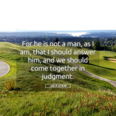 Picture 05 - Job 9:32 KJV - For he is not a man, as I am, that I should - Bible Verse Picture