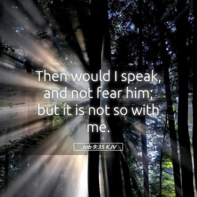 Picture 05 - Job 9:35 KJV - Then would I speak, and not fear him; but it is - Bible Verse Picture