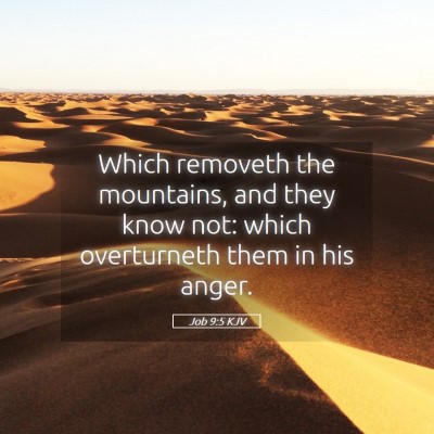 Picture 05 - Job 9:5 KJV - Which removeth the mountains, and they know not: - Bible Verse Picture