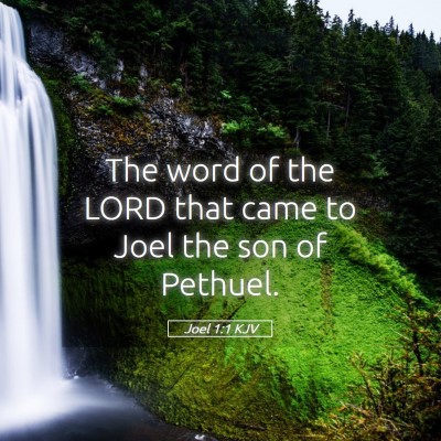 Picture 05 - Joel 1:1 KJV - The word of the LORD that came to Joel the son of - Bible Verse Picture