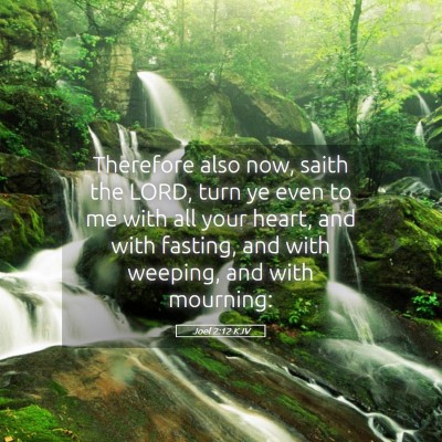 Picture 05 - Joel 2:12 KJV - Therefore also now, saith the LORD, turn ye even - Bible Verse Picture